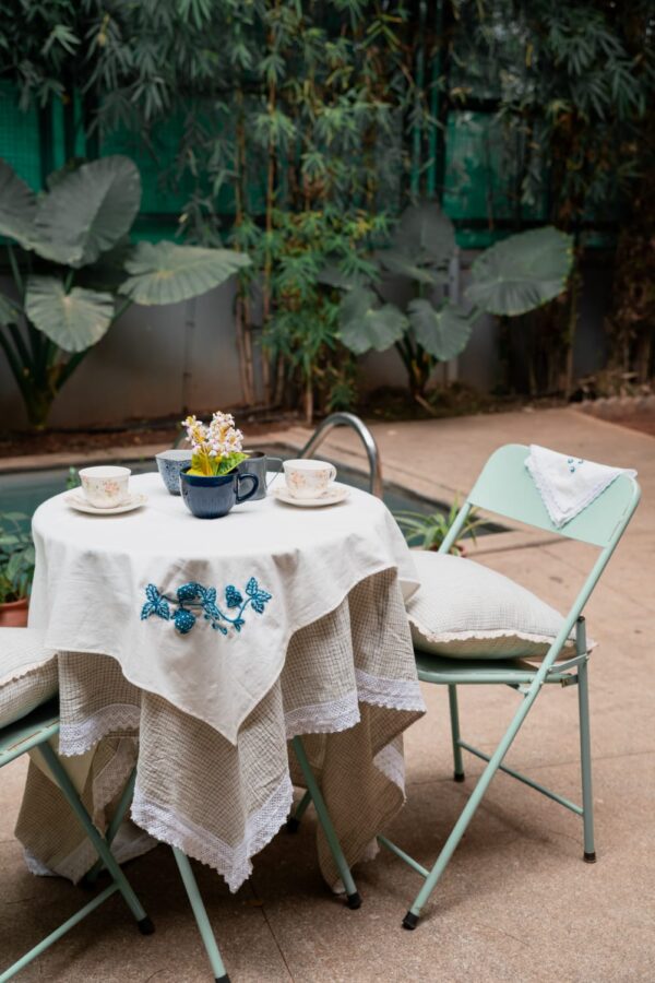 Blue Strawberry Table Cloth