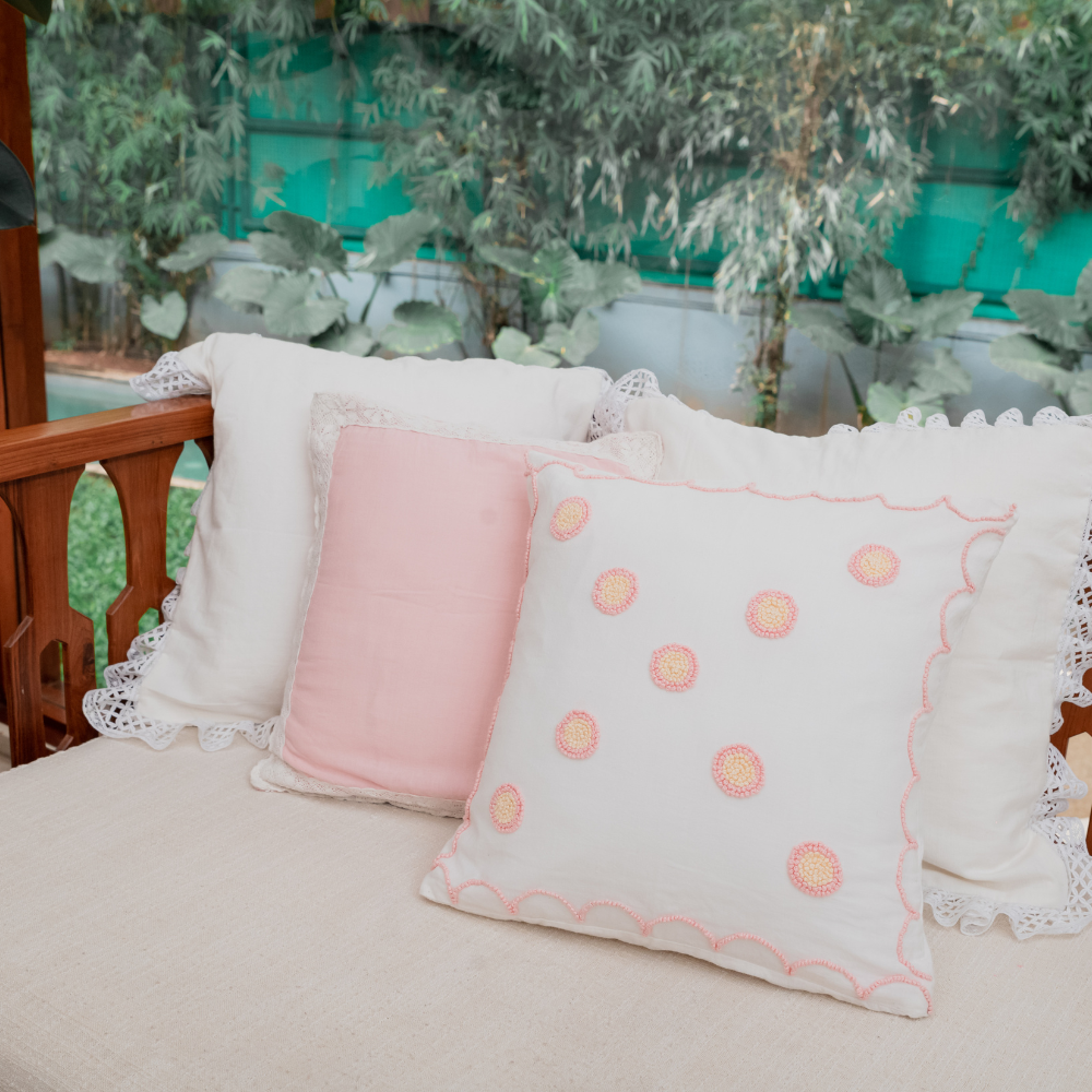 Rani Pink Pearl Cushion